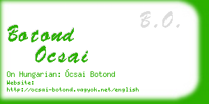 botond ocsai business card