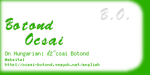 botond ocsai business card